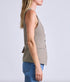 Helena V Neck Vest - Moss